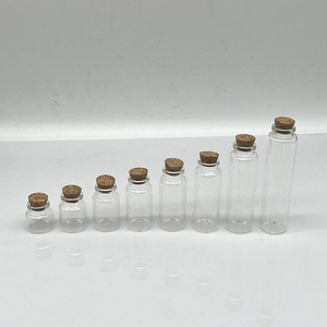 Venta al por Mayor de Mini Botellas de Vidrio Transparentes de 10ml 15ml 25ml 30ml, 30mm de Diámetro, con Tapón de Corcho Suave, Decoración para el Hogar, Etiqueta con Logotipo Personalizable - Product Image 1