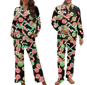 2025 Winter Custom <strong>Christmas</strong> Sleep Wear for <strong>Couples</strong> <strong>Pyjamas</strong> Pour Femmes Long Sleeved Nightwear - Product Image 5