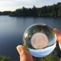 Laser Gravé Pissenlit Verre Cristal Sphère Boule MH-Q0194