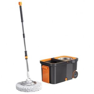 Juego de cubo y fregona giratoria para el hogar al por mayor con cesta extraíble, mango extensible de acero inoxidable y manos libres para limpieza - Product Image 5