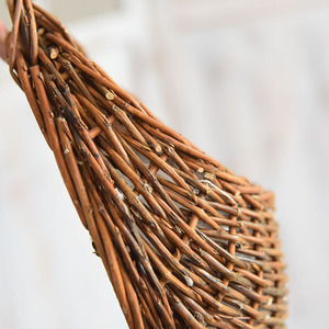 Hanging <b>Basket</b> Round Rattan Plant Fiber Handmade Wall Mounted Flower Pot Decorative Greenery Container - Product Image 4