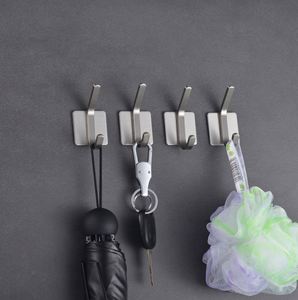 Juego de 4 Ganchos Autoadhesivos para Puerta de Acero Inoxidable Ecológicos WEKIS, Diseño Moderno para Montar en la Pared, Gancho para Batas de Baño, Gancho para Ropa - Product Image 5