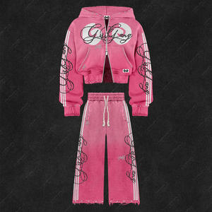 Ropa Urbana Informal de Verano para Hombre, Transpirable, Estilo Vintage, de Felpa Francesa, Corta, Lavada al Ácido, con Cierre y Pedrería - Product Image 3