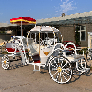 Carruaje eléctrico vintage con forma de calabaza y toldo para bodas y eventos comerciales - Product Image 3