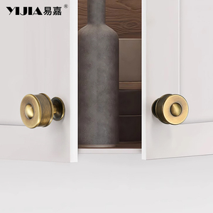 Duy nhất-lỗ Brass vòng kéo tủ quần áo Tủ TV Tủ lối vào tủ đầu giường xử lý ngăn kéo <span class=keywords><strong>knobs</strong></span> đồ nội thất phần cứng - Product Image 3