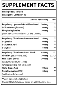 OEM/ODM 2400MG Liposomales L-Glutathion L-Glutathion-Supplement mit Vitamin C Master-Antioxidantien, verbesserte Absorption - Product Image 2