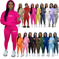 Ensemble de vêtements de sport pour hommes avec logo personnalisé Sweat à capuche de haute qualité et pantalon de survêtement empilé grande taille pour l'hiver