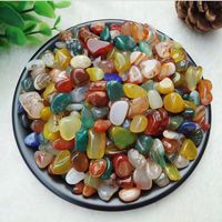 Galets de jade multicolores naturels polis et lisses pour la décoration de jardin et d'aquarium, artisanat