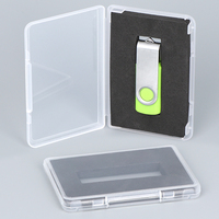 SUNSHING - Estuches para Memorias USB al por Mayor, Paquete Individual, Caja de Regalo USB, Caja de Embalaje de Plástico PP para Memorias Flash con Inserto de Espuma