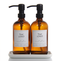 Bouteille Boston en verre d'huile essentielle, Design personnalisé 120Ml 250Ml 500Ml 1 litre Flint diffuseur clair