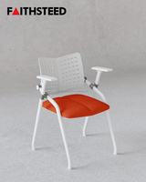 Chaise pivotante pour étudiants, école primaire, collège, université, formation, avec table d'écriture et roulettes