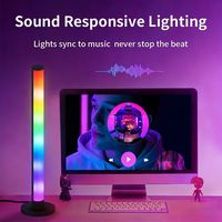 Barre lumineuse LED RGBIC intelligente, synchronisation musicale, contrôle WiFi via application, USB, PVC noir, éclairage double face pour TV, bureau, chambre, salle de jeux, décoration
