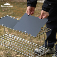 Coleman T-2258 Table pliante de camping légère en alliage d'aluminium en deux parties avec filet et plateau