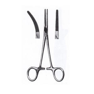 Pinzas hemostáticas de acero inoxidable de alta calidad, pulido de arena, acabado de espejo opaco, Kelly Instrumento quirúrgico curvo, 14cm - Product Image 1