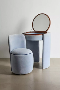Tocador con Espejo Moderno para Espacios Pequeños, con Silla, Muebles <span class=keywords><strong>de</strong></span> <span class=keywords><strong>Dormitorio</strong></span>, Mesa <span class=keywords><strong>de</strong></span> Maquillaje, Nuevo Diseño, Venta al por Mayor - Product Image 4