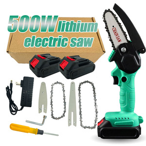 เครื่องตัดไม้ขนาด 4+6 นิ้ว สำหรับงานอุตสาหกรรมและงาน DIY ใช้พลังงานแบตเตอรี่ 21V เลื่อยโซ่ยนต์ขนาดเล็กไร้สาย - Product Image 3