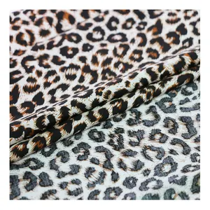 Прямая поставка с завода, тканая ткань с леопардовым принтом, 100% искусственный шелк для одежды