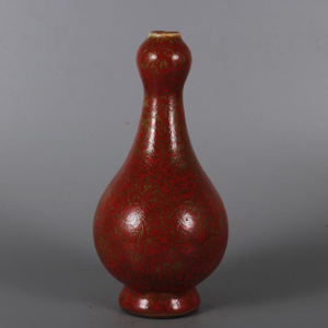 Yongzheng Lang-style <b>Red</b>-Glazed Beauty-Intoxicated Flat-Bellied Porcelain Flower <b>Vase</b> Antique Vintage 19.5cm 3253705673 Antique/ - Product Image 2