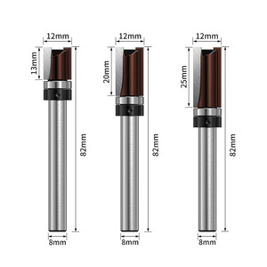 Odavidai <span class=keywords><strong>Fraise</strong></span> à défoncer, queue de 8 mm, en carbure de tungstène, pour le fraisage du bois, du MDF et du contreplaqué, gravure et découpe, 3 pièces - Product Image 2