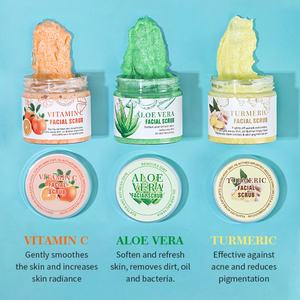 Crema Facial Exfoliante de Coco y Vitamina C Personalizable OEM, Limpieza Profunda, Ilumina la Piel, 100g, Blanqueadora, Suavizante - Product Image 4