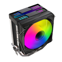 Ventilateur RGB 90 mm pour boîtier PC, refroidisseur CPU, 4 caloducs en cuivre, ventilateur de radiateur de refroidissement par air, 12 V, RGB, pour PC de jeu, ordinateur portable, refroidissement du processeur