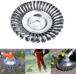 Tête de coupe universelle en fil d'acier avec lame rotative, largeur de coupe de 8 pouces, compatible avec la plupart des débroussailleuses, outil de désherbage de jardin - Product Image 6