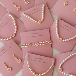 Thẻ đựng trang sức màu hồng giá rẻ, cá tính, in logo riêng, dùng để trưng bày vòng cổ - Product Image 5