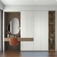 Armoire sur mesure avec portes battantes, armoire de rangement moderne pour chambre à coucher, fabriquée sur mesure