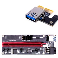 PCI-E Graphics Card Extension Cable Copper 009S Adapter PCIE 1X to 16X Riser Converter with TPE Jacket for Data Transmission