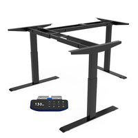 Cadre de bureau réglable en hauteur en forme de L à 3 moteurs Bureau de patron de haute qualité Base de table automatique haut et bas