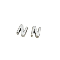 Perles lettres en acrylique argentées à grand trou, 100 pièces par paquet, accessoires de bijoux DIY, pendentifs pour sacs, composants de breloques pour téléphone