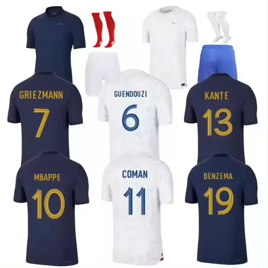 2022 France soccer jersey size s-4xl BENZEMA MBAPPE GRIEZMANN football shirt POGBA KANTE men women kids kit