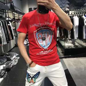 Футболка из мерсеризованного хлопка, дизайнерская футболка на заказ, роскошная Мужская Дизайнерская рубашка известных брендов, новая модная рубашка для мужчин - Product Image 5