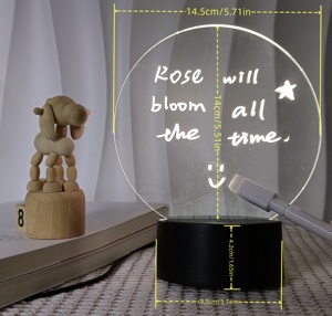 Tự Làm Mới Sản Phẩm Độc Đáo Cá Nhân Ủng Hộ Đám Cưới Tự Làm Sáng Tạo <span class=keywords><strong>LED</strong></span> Acrylic Bảng Tin Giáng Sinh Bộ Quà Tặng - Product Image 4