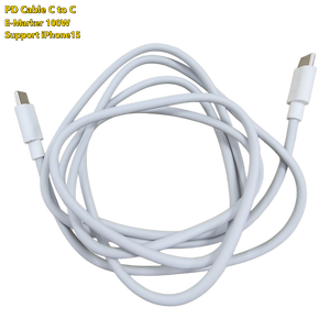 <span class=keywords><strong>สาย</strong></span><span class=keywords><strong>ชาร์จ</strong></span>เร็ว <span class=keywords><strong>C</strong></span> to <span class=keywords><strong>C</strong></span> 100W รองรับ E-Marker สำหรับ iPhone16 ยาว 1.5 เมตร สีขาว - Product Image 1