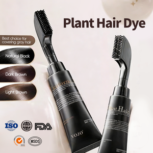 Kit <span class=keywords><strong>de</strong></span> teinture capillaire professionnelle VOJO en gros, livré avec un pinceau, ne tache pas votre peau pour une retouche précise des racines, application facile - Product Image 2