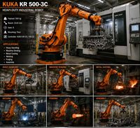 Robot industriel KUKA KR500-3C à 6 axes, charge utile de 500 kg, portée de 2485 mm