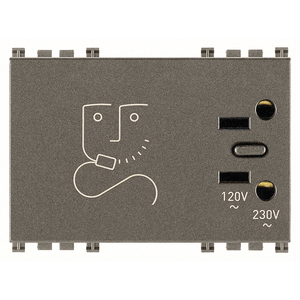 เต้ารับเครื่องโกนหนวดโลหะ 230V 120V เครื่องโกนหนวดไฟฟ้าแบบสองแรงดัน - Product Image 1