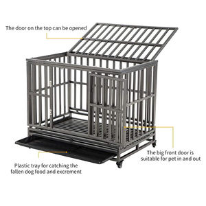 TYXD Heavy Duty cane gabbia di metallo canile e cassa per cani di medie e grandi dimensioni, Pet box con quattro ruote - Product Image 4