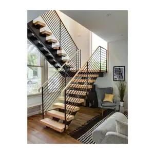 CBDMART, современный американский дом, декоративные комнатные лестницы из массива дерева, невидимые стрингеры, реконструкция лестницы дома