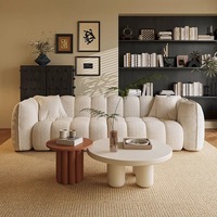 Canapé sectionnel vintage français trois places en flanelle, personnalisable, avec rembourrage en éponge, pour salon