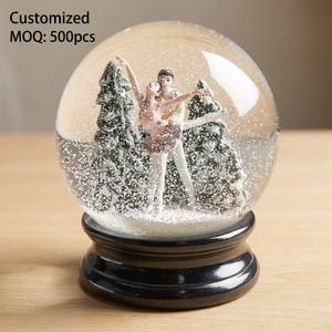 Fabricante OEM de Globos de Nieve Personalizados con Bailarinas, Hechos a Mano en EE. UU., Bola de Agua de Resina, Venta al por Mayor, Regalo de Recuerdo de Pareja Bailando - Product Image 1