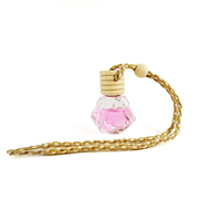 Petit diffuseur d'huiles essentielles portable pour voiture, mini flacon en verre avec couvercle en bois et bouchon à vis, 10 ml