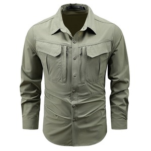 Camisa de Trabajo de Manga Corta para Hombre, con Múltiples Bolsillos, Verano, Informal, Transpirable, Ligera, de Secado Rápido, <span class=keywords><strong>Uniforme</strong></span> de Seguridad - Product Image 6