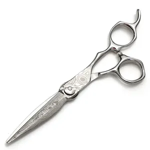 En moda makas Scissor profesyonel kesme kiti bükülmüş altın Shede Barracuda sanat 3166 berber saç makas