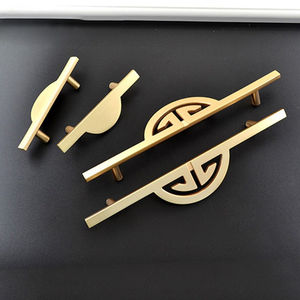 Produsen grosir pakaian gaya Tiongkok baru menarik perangkat keras logam campuran seng sederhana dua lubang menarik - Product Image 4