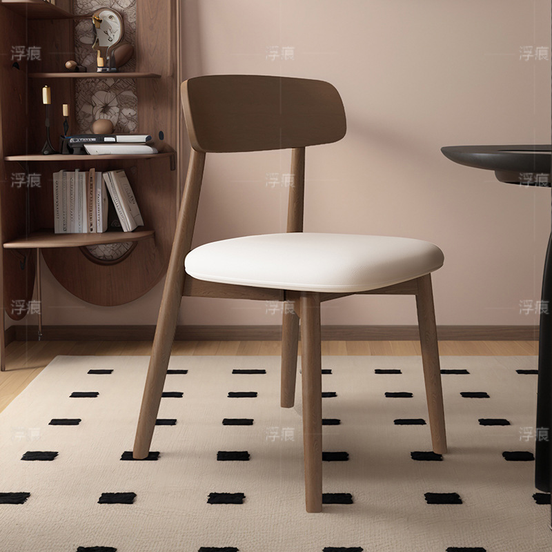 Walnut-colored white microfiber leather