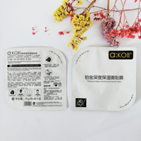 Pochette en plastique à fermeture éclair personnalisée, feuille avant arrière transparent 3 côtés, sac thermoscellé pour masque
