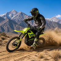 Moto tout-terrain électrique EM5 Pro 5600W 60V 27Ah, double suspension robuste, freins hydrauliques, roues 17/14