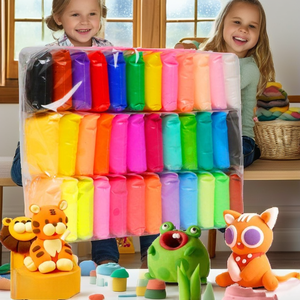 Pâte à <span class=keywords><strong>modeler</strong></span> super douce Du'bao, 24 couleurs, slime moelleux, fournitures de pâtisserie, pâte à <span class=keywords><strong>modeler</strong></span> légère, séchage à l'air, unisexe, pour enfants - Product Image 1